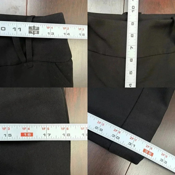 Ricki’s Black Trousers Flare Leg Relaxed Fit Dress Pants Mid  Rise Size 2 - Picture 14 of 16